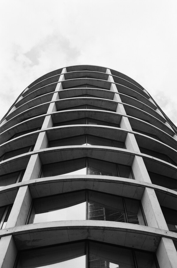 Round concrete building