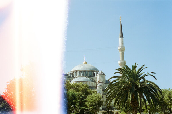Light leak blue mosque