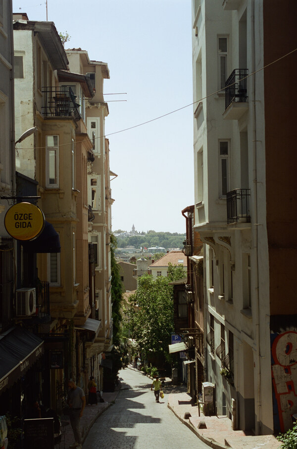 Street shot down hill