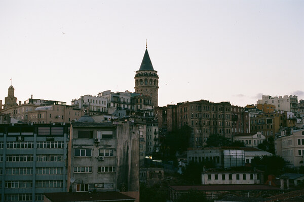 Galata tower at sunset