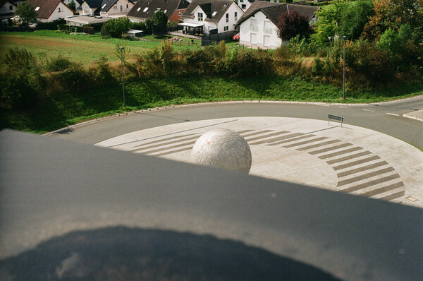 Red dot on globe