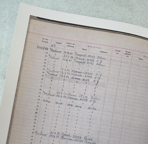 Printout of records
