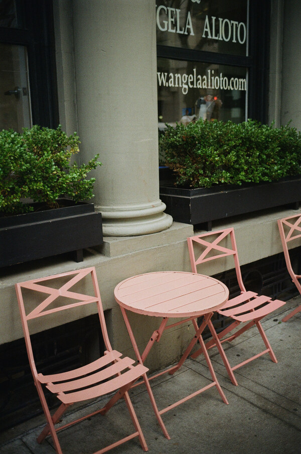 Pink chairs